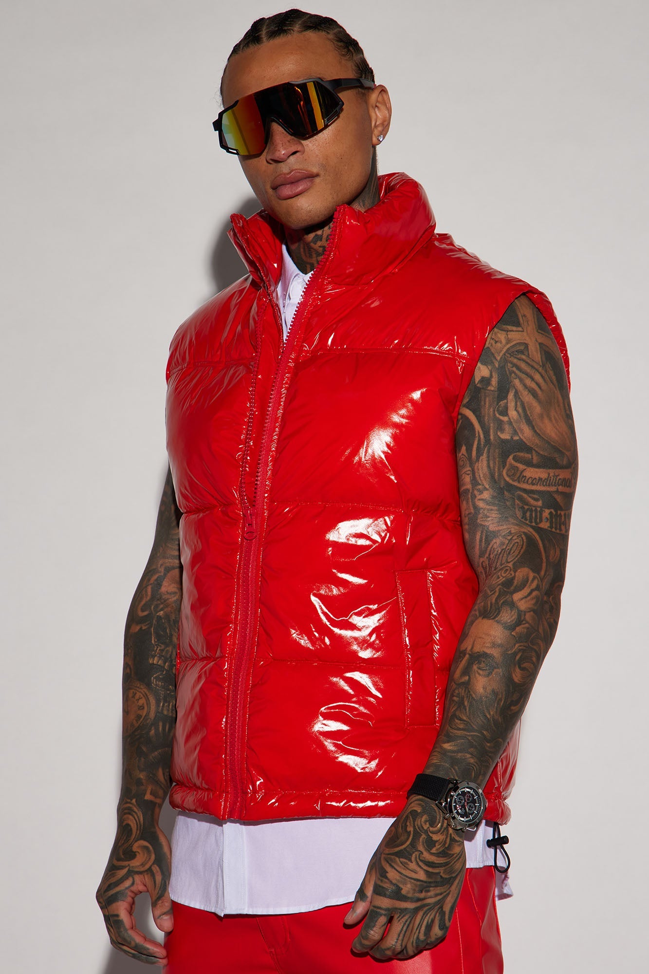 Caleb Puffer Vest - Red - HCWP 
