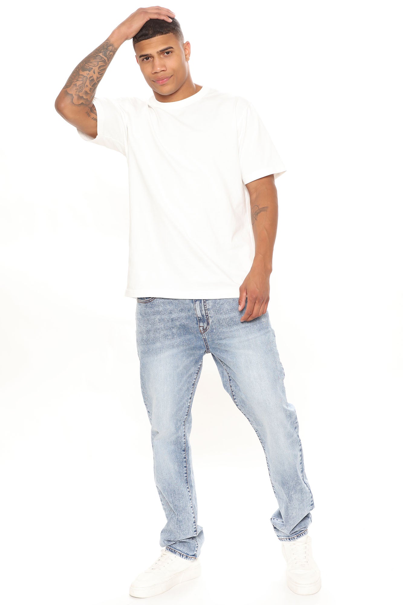 Mike Straight Jeans - Bleach Blue Wash - HCWP 