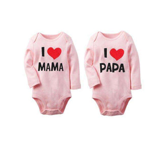 2 TEILE/LOS Body für Neugeborene Body Long Sleeve Brief ICH Liebe Papa Mama Baby Mädchen Kleidung Körper Ropa bebe Thermische unterwäsche