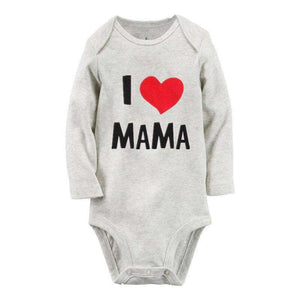 2 TEILE/LOS Body für Neugeborene Body Long Sleeve Brief ICH Liebe Papa Mama Baby Mädchen Kleidung Körper Ropa bebe Thermische unterwäsche