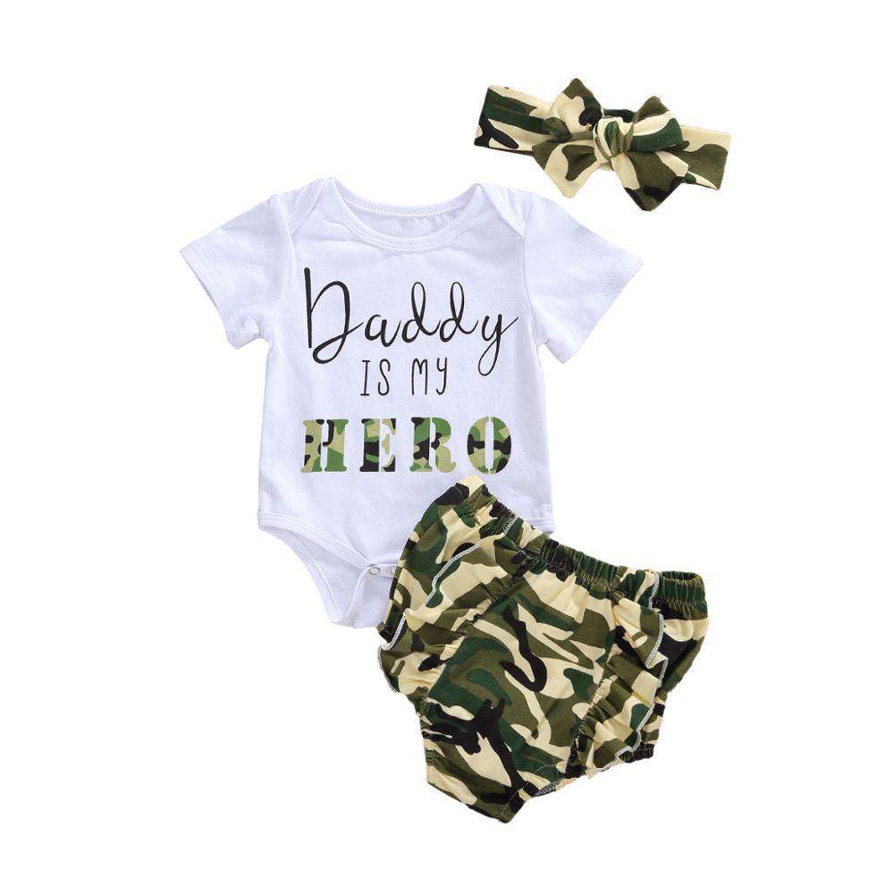 3 stücke Neueste Sommer Kleinkind Infant Baby Mädchen Baumwolle Casual Outfits Set Brief Body + Leopard Shorts + Stirnband Niedlich baby Kleidung