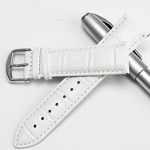 30 Meters Waterproof Quartz Fashion Watch With White Genuine Leather 