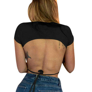 Open Back Crop Top