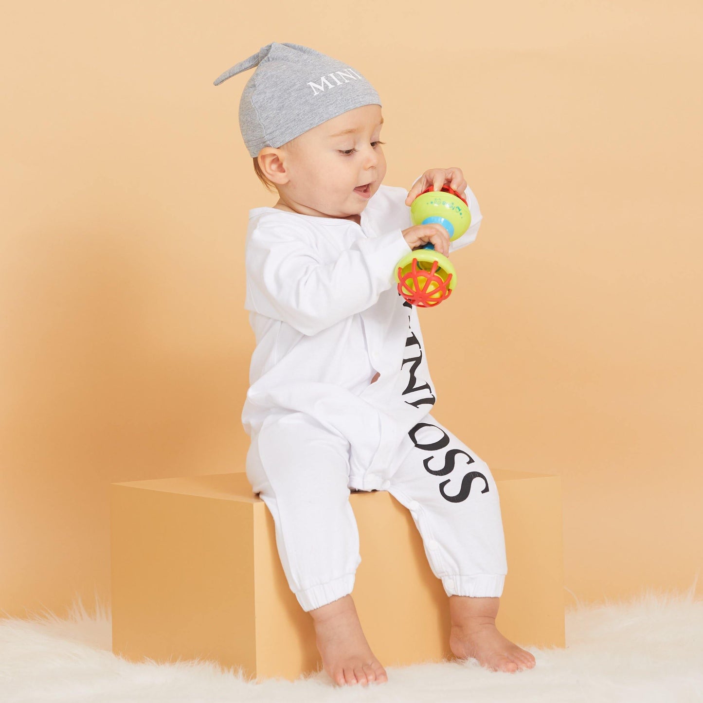 PatPat Heiße Verkäufe Frühjahr und Herbst Baby Boy MINI BOSS Baby-spielanzug mit Hut baby geboren kleidung Overalls Baby der kleidung