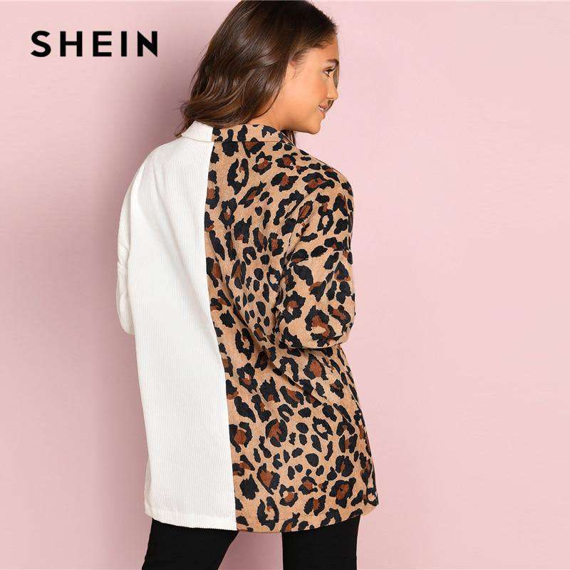 Round Neck Leopard Jacket