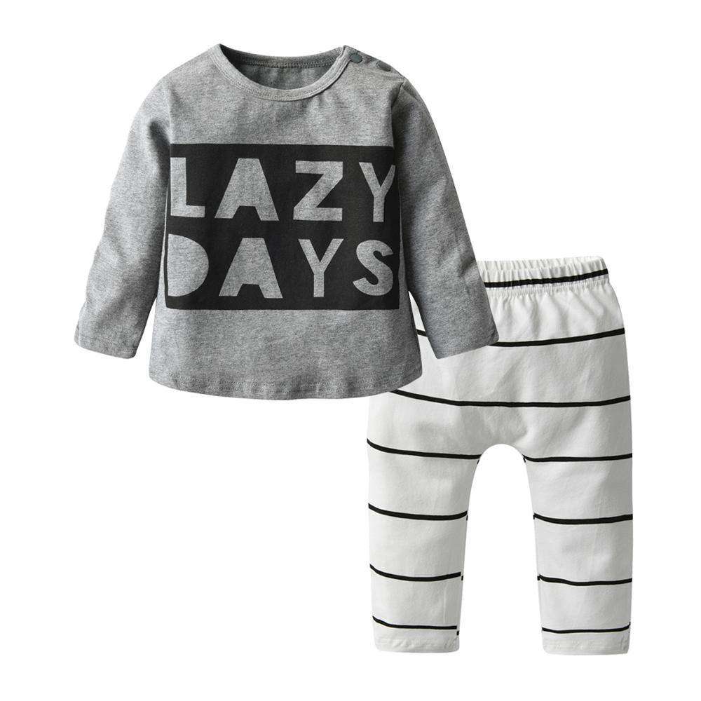 Sommer Neugeborenen Baby Boy Kleidung Set Baumwolle Brief Drucken Kurzarm T-shirt und Casual Hosen Kleinkind Kleidung Outfits