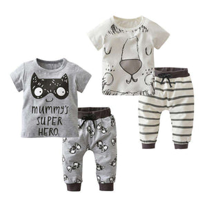 Sommer Neugeborenen Baby Boy Kleidung Set Baumwolle Brief Drucken Kurzarm T-shirt und Casual Hosen Kleinkind Kleidung Outfits