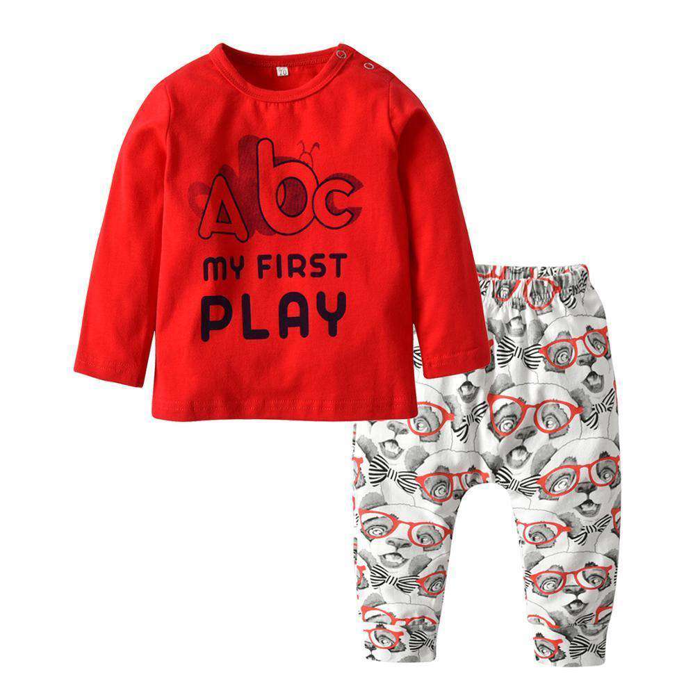 Sommer Neugeborenen Baby Boy Kleidung Set Baumwolle Brief Drucken Kurzarm T-shirt und Casual Hosen Kleinkind Kleidung Outfits