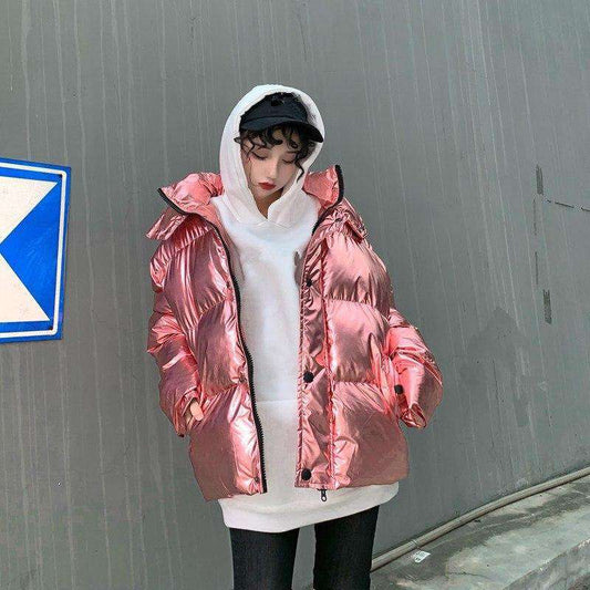 Streetwear Shiny Oversize Winter Jacke