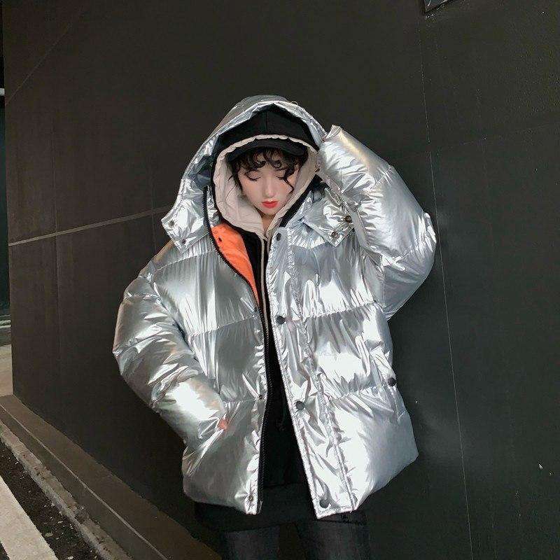 Streetwear Shiny Oversize Winter Jacke