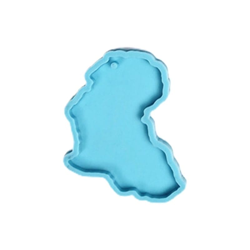 Africa Map Shape Coaster Cup Mat Pad Epoxy Resin Mold Keychain Pendants Silicone Mould DIY Crafts Jewelry Casting Tool