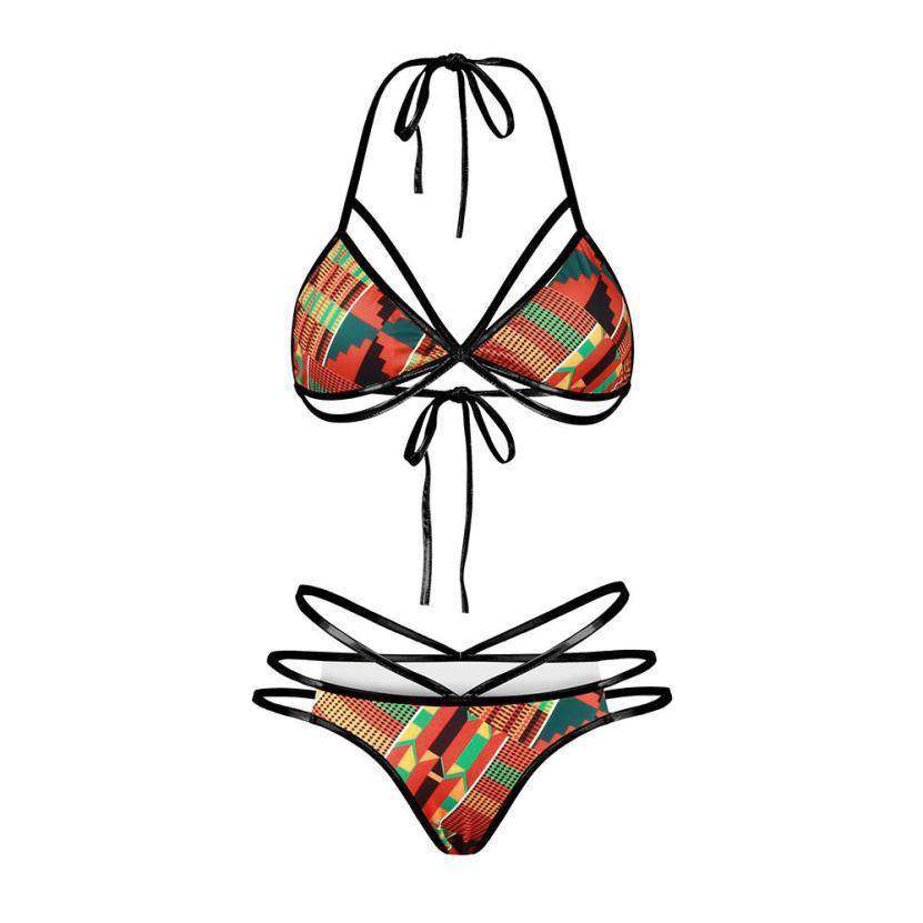 African Backless Bikini
