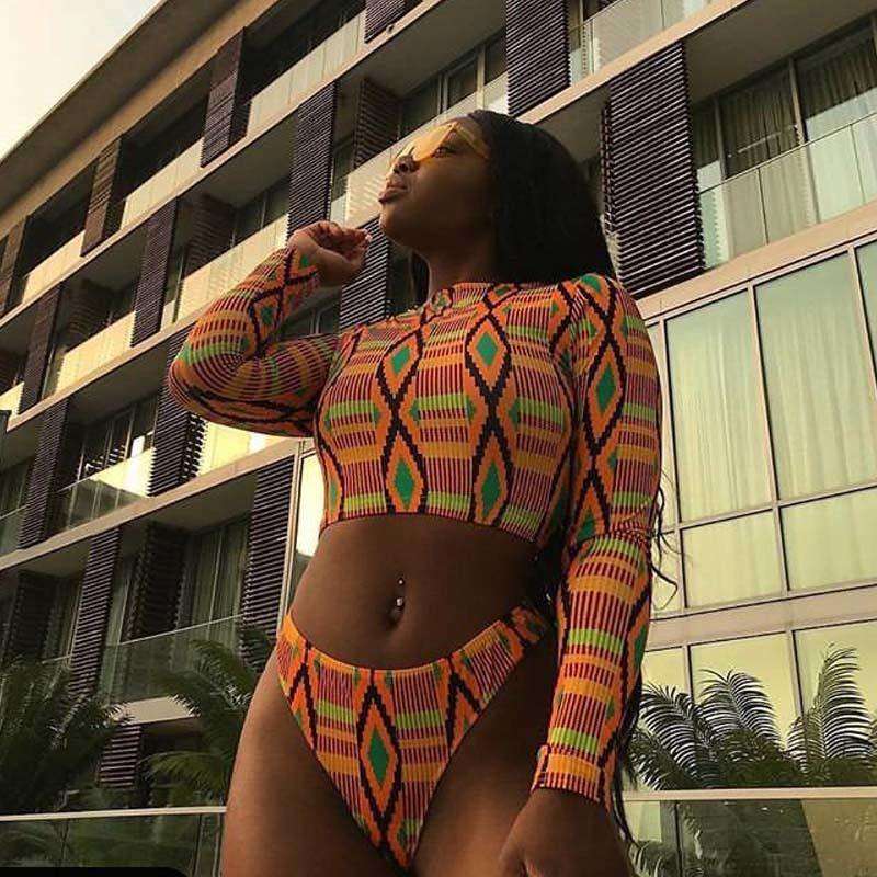 Afrolaise High Waisted Bikini