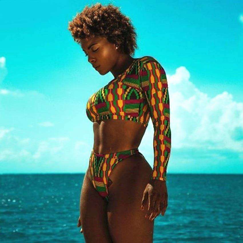 Afrolaise High Waisted Bikini