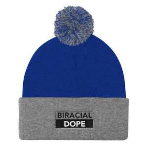 Biracial Dope Pom Pom Knit Cap