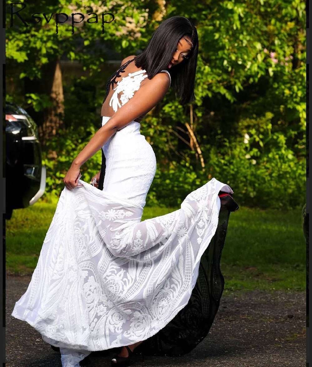 Black and white long dress