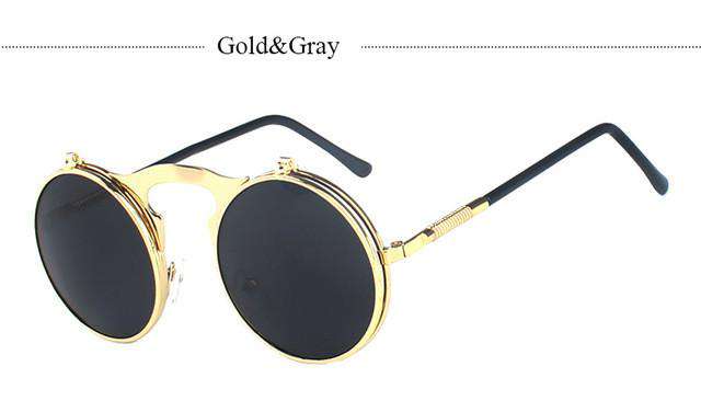 Classic Retro Brand Steampunk Sunglasses