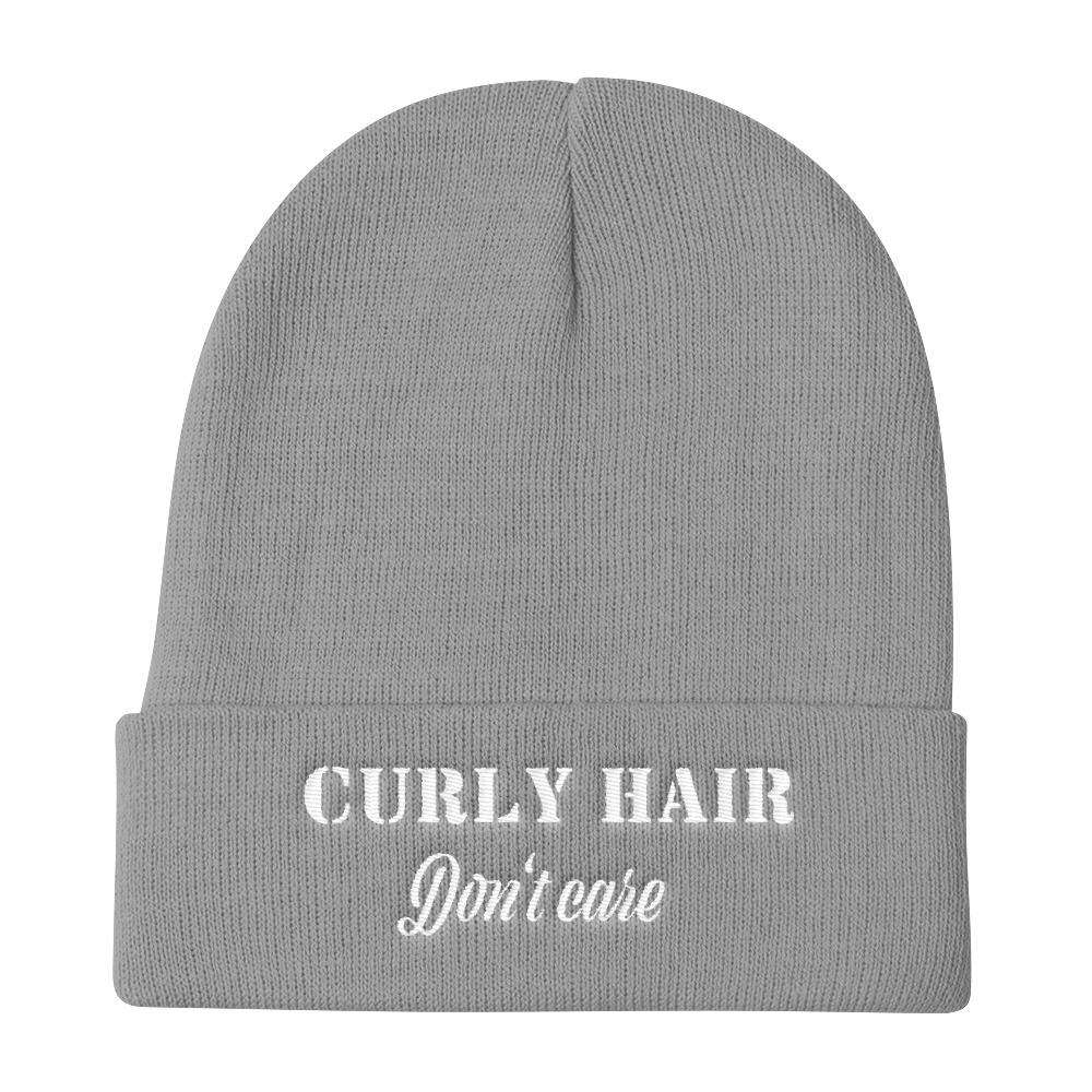 Curly Hair don't care Knit Beanie