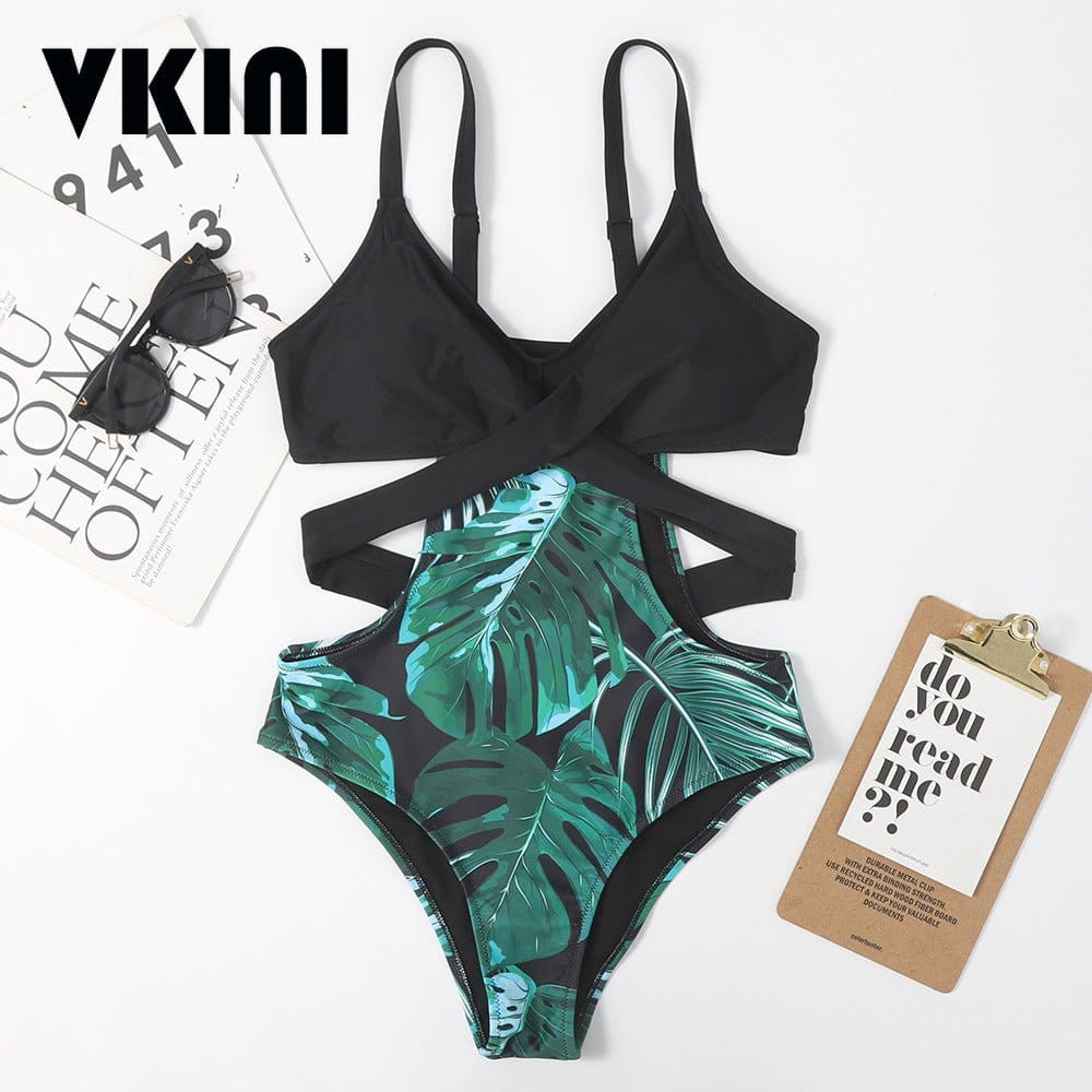 Cut Out Swimsuit One Piece Swimwear Women 2022 Summer Push Up Swim Suit Monokini Backless Sexy Swimming Suit Straps Bathing Suit