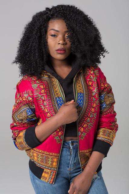 Dashiki African Printed Zipper Bomber Jacket