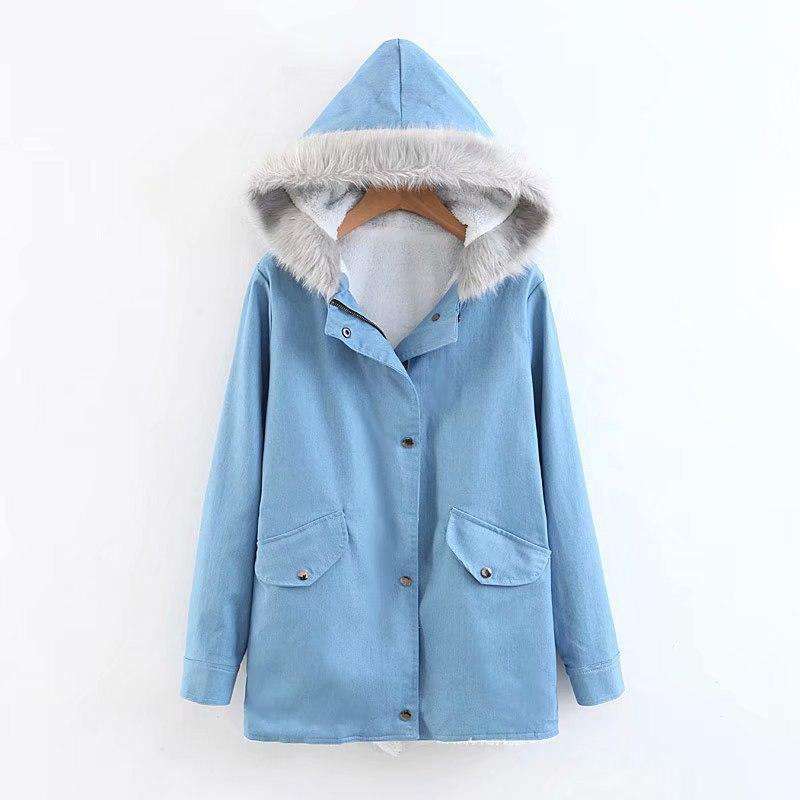 Denim Jacke mit Kapuze