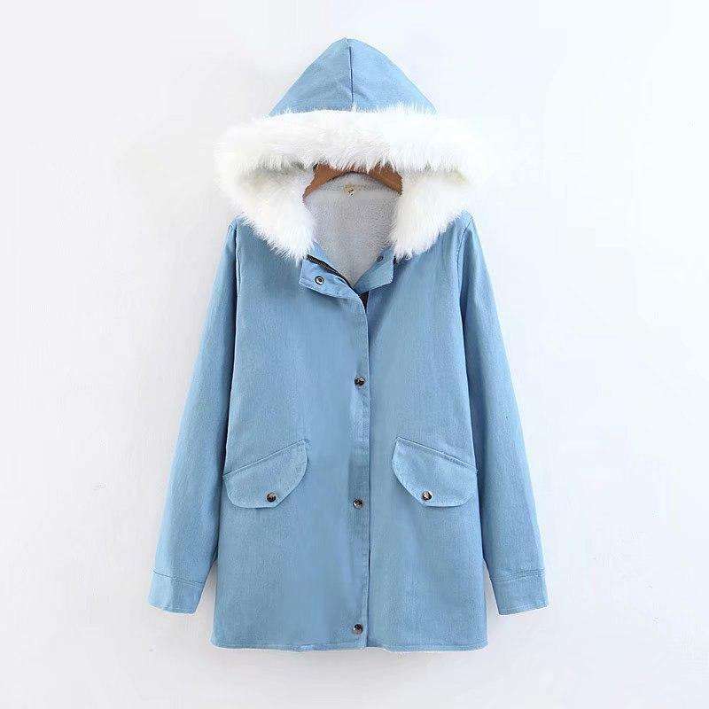 Denim Jacke mit Kapuze
