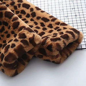 Dicken Mantel Leopard Print Jacke