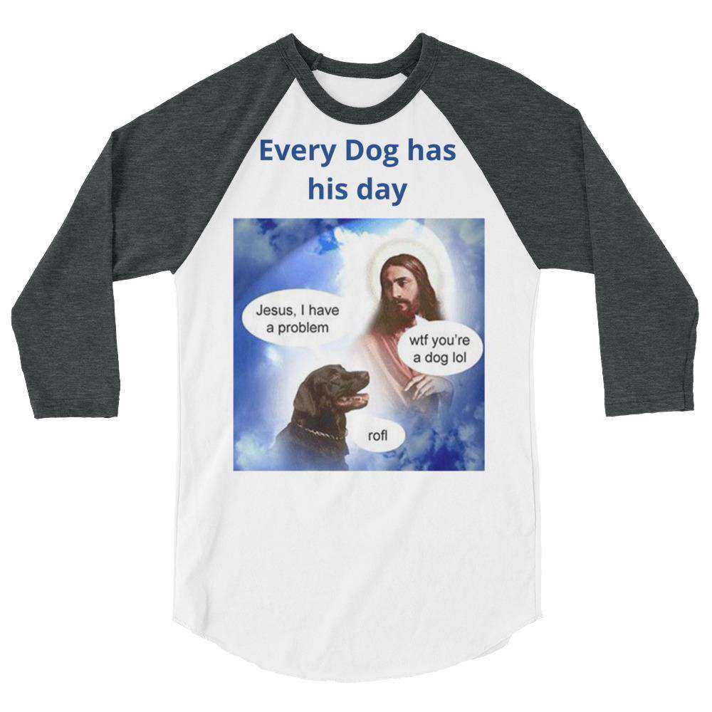 Dog vs Jesus Raglan