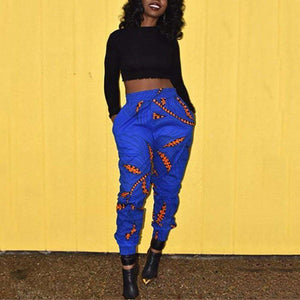 Fadzeco African Ladies Clothes 2019 Autumn Dashiki Print Trousers Elastic Waist Fashion High Harem Pant African Dress for Women 1