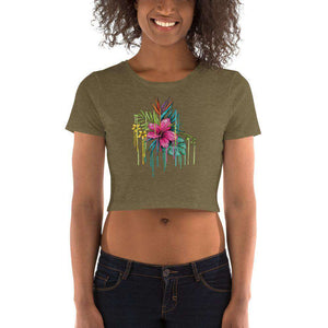 Flower Drip Women’s Crop Tee