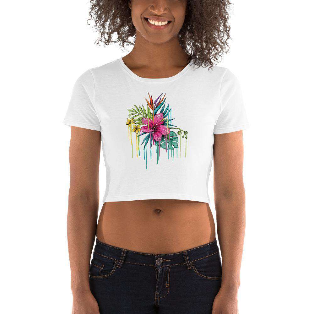 Flower Drip Women’s Crop Tee