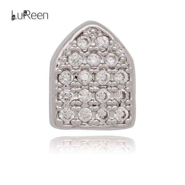 Gold Dental Micro Zircon Single Top Grills