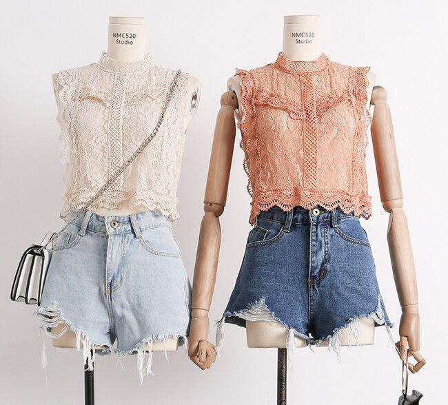 Häkel Spitze Crop Top
