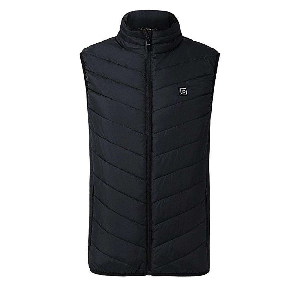 Herren Beheizte Jacke USB Sleeveless Weste Voll Zipper Beheizten Mäntel Temperatur Control Sicherheit Kleidung