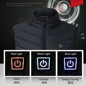 Herren Beheizte Jacke USB Sleeveless Weste Voll Zipper Beheizten Mäntel Temperatur Control Sicherheit Kleidung