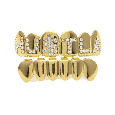 High-quality Bling Jewelry Golden Vampire Grills