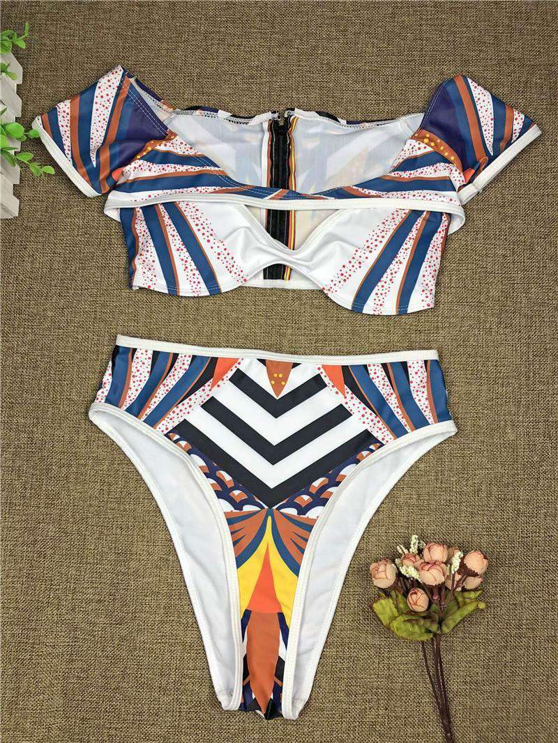 High Waist Swim Bathing Suit Martinique