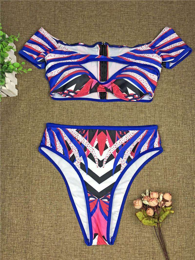 High Waist Swim Bathing Suit Martinique