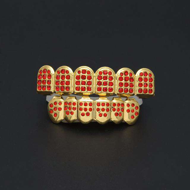 Hip Hop Gold Silver Red Teeth Grillzes