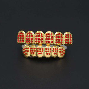 Hip Hop Gold Silver Red Teeth Grillzes