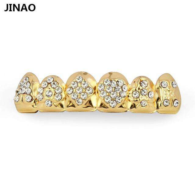 Iced Out Poker Rhinestone Top&Bottom Colors Grills