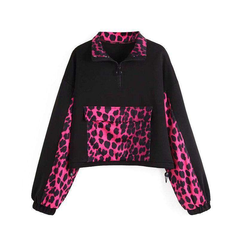 Krypto Vintage Leopard Druck Patchwork