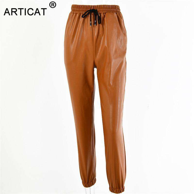 Leather Harem Pants