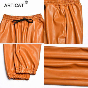 Leather Harem Pants