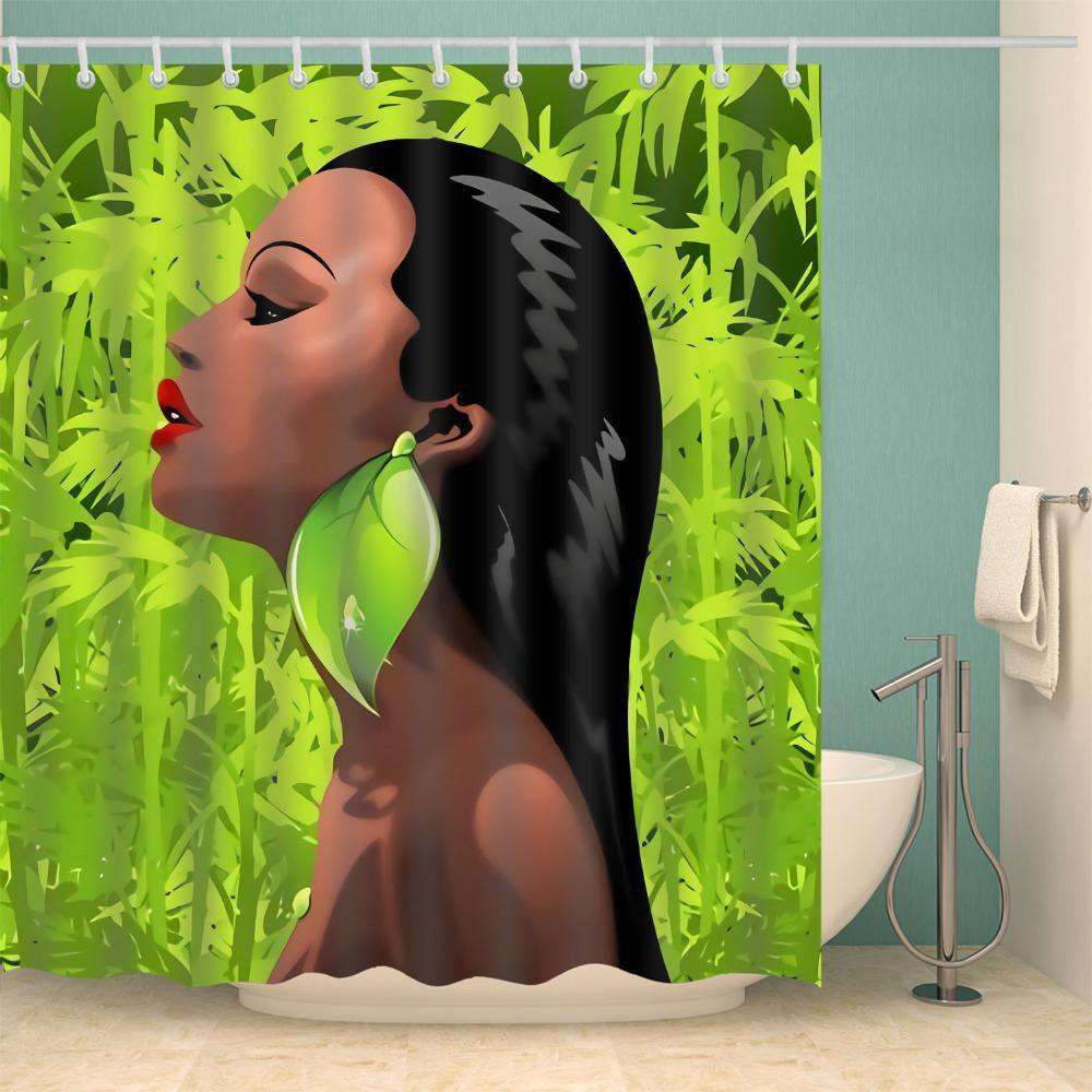 Luxus afro frauen bad vorhang