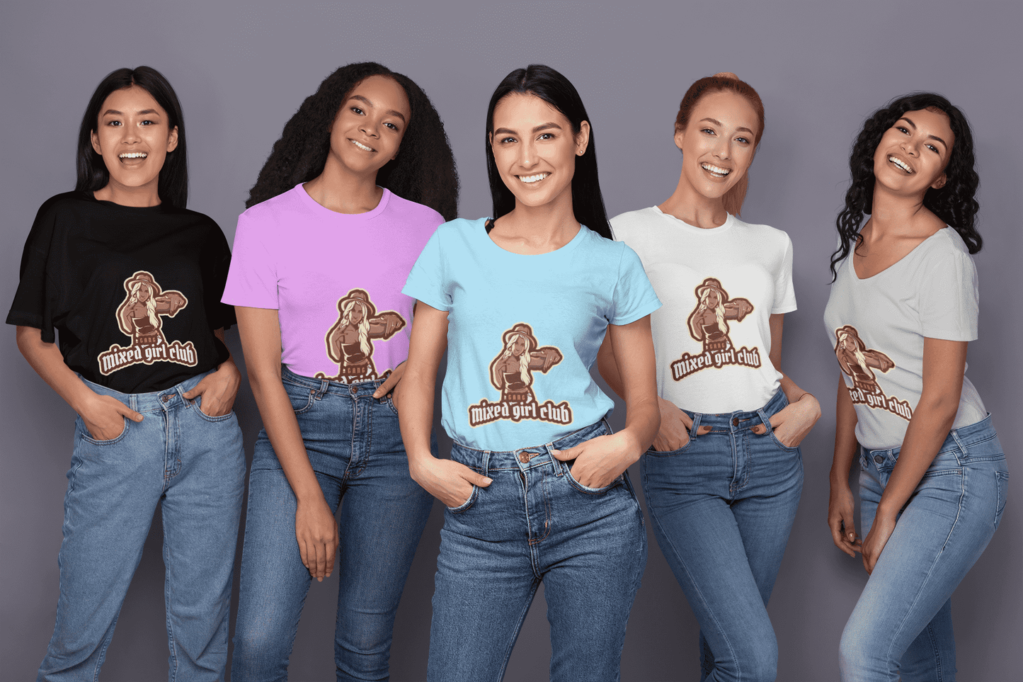 Mixed girl Club t-shirt