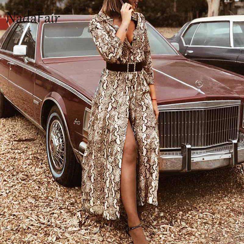 Nadafair snake Maxi Dress