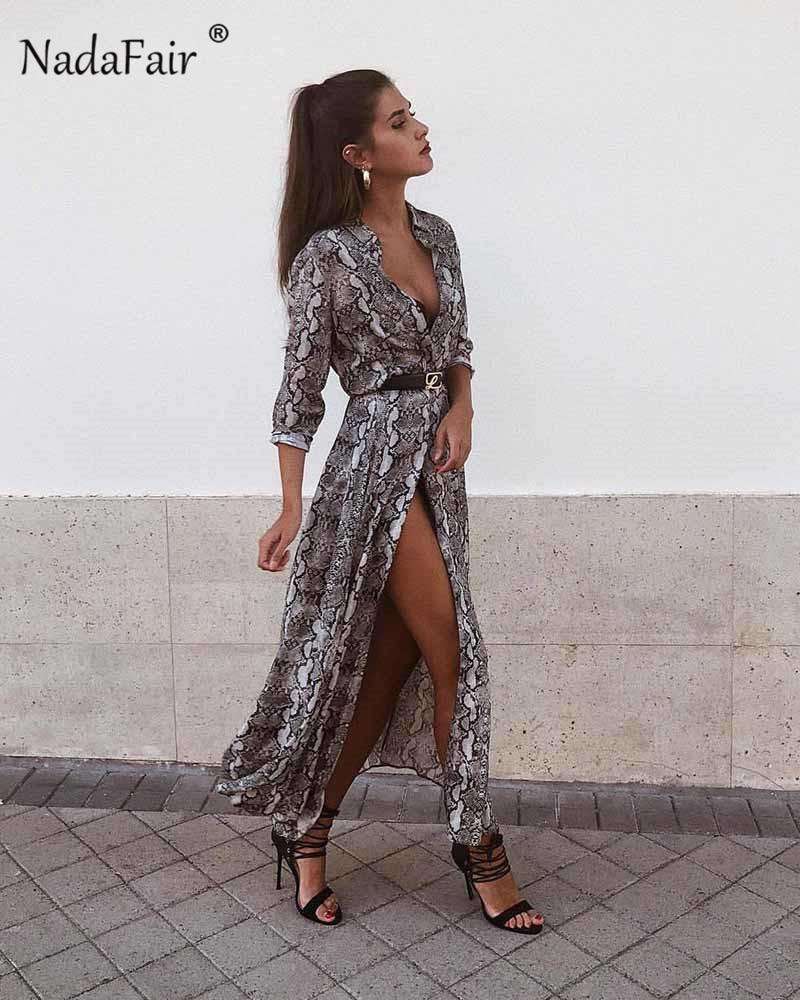 Nadafair snake Maxi Dress