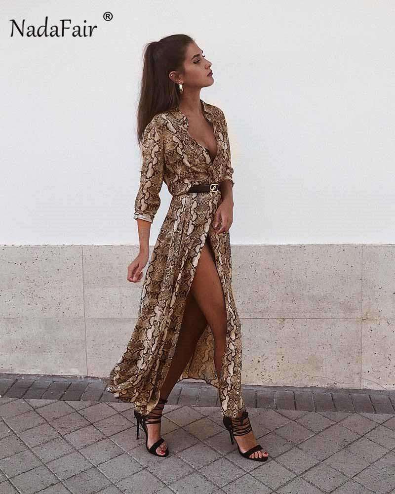 Nadafair snake Maxi Dress