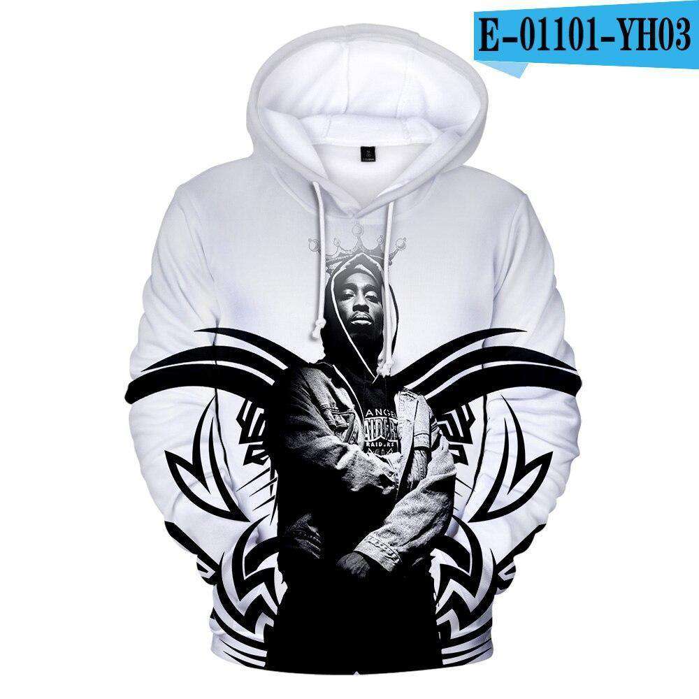 New Arrive 2PAC 3D Hoodies Men/women Fashion Casual Harajuku Hip Hop Streetwear 2PAC 3D Men's Hoodies and Sweatshirt 1